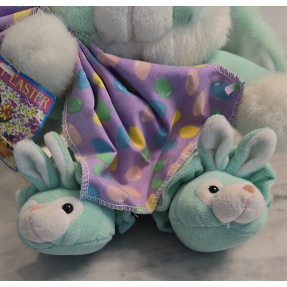 Commonwealth Green Rabbit Plush Bunny Jellybean 11 Inch Stuffed Animal With TAGS - Picture 3 of 6